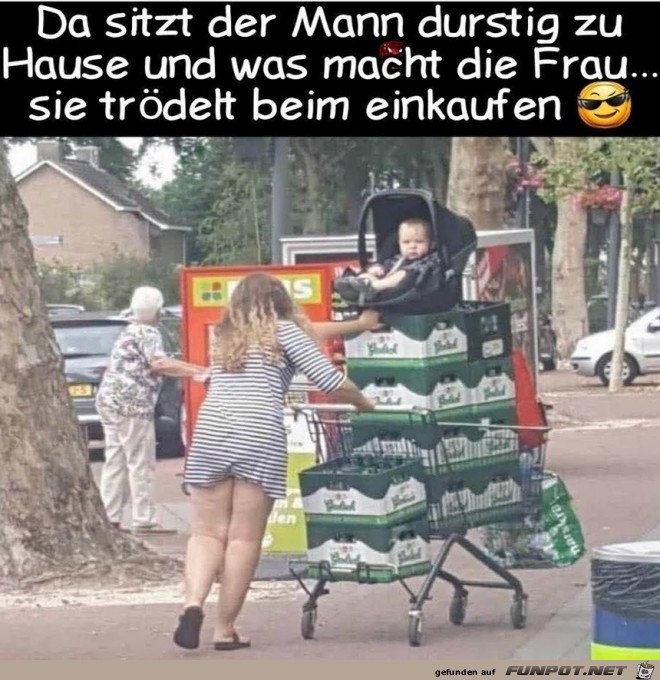 Durstiger Mann daheim...