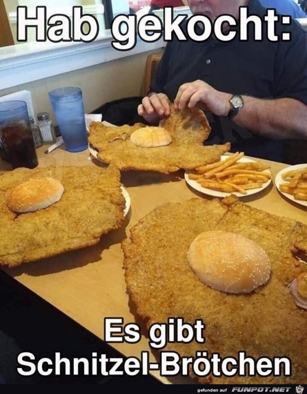 Es gibt Schnitzel-Brtchen