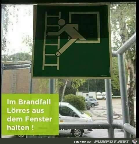 Im Brandfall ist folgendes zu tun