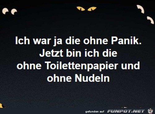Ich war ja die ohne Panik Ich war ja die ohne Panik