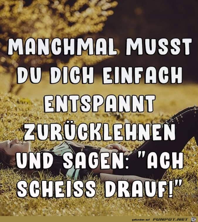 Zurücklehnen Zurücklehnen