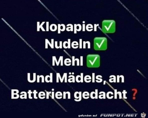 An Batterien gedacht?