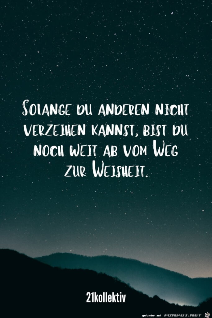 Solange du anderen nicht verzeihen kannst