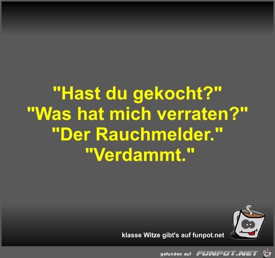 Hast du gekocht? Hast du gekocht?