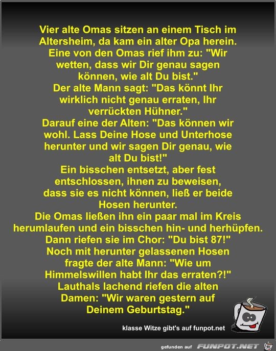 Vier alte Omas sitzen an einem Tisch im Altersheim Vier alte Omas sitzen an einem Tisch im Altersheim