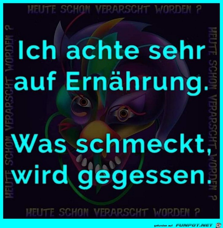 Ich achte auf meine Ernhrung