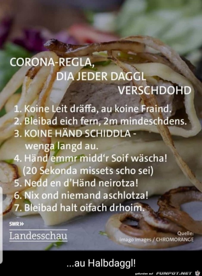 Corona-Regeln für jeden Daggl Corona-Regeln für jeden Daggl