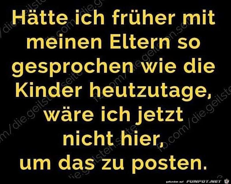 Gespräche früher mit den Eltern Gespräche früher mit den Eltern