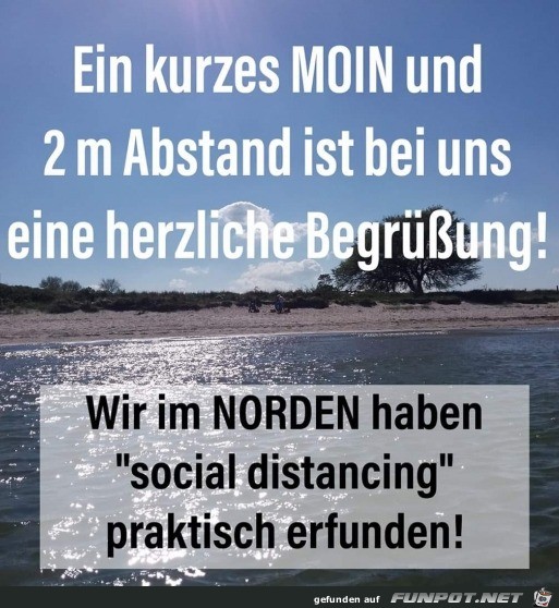 Die Norder haben social distancing erfunden