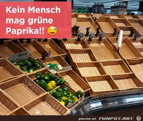 Kein Mensch will grne Paprika