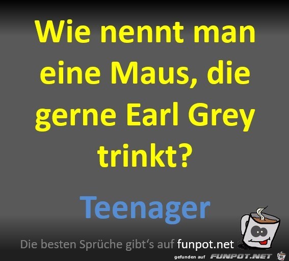 Maus Die Gerne Tee Trinkt