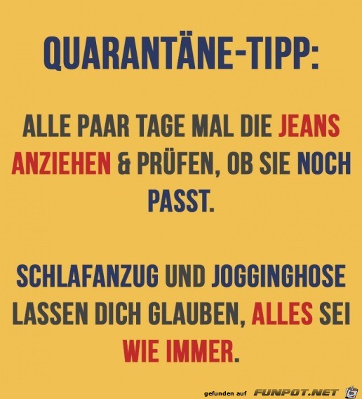 Super Quarantäne-Tipp