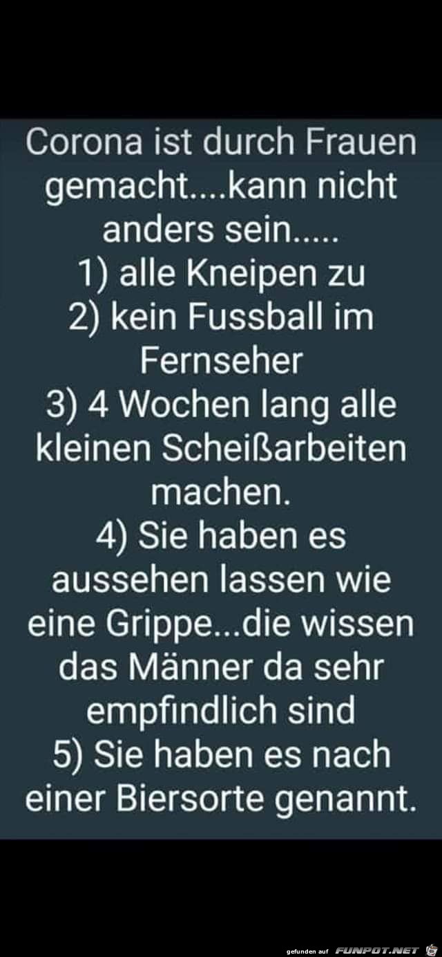 Corona ist von Frauen gemacht