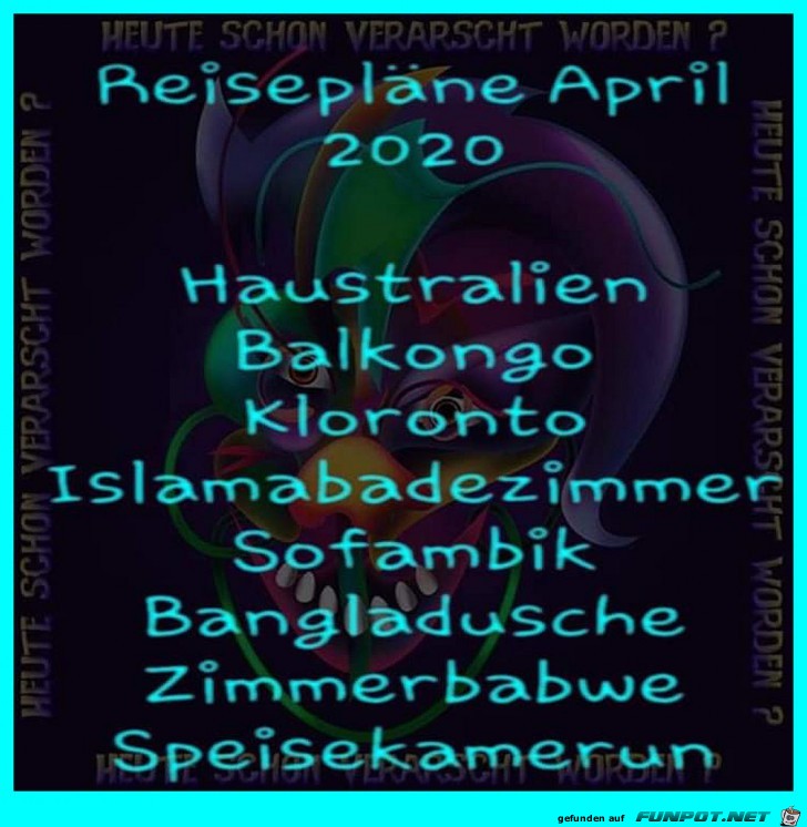 Reiseplne im April