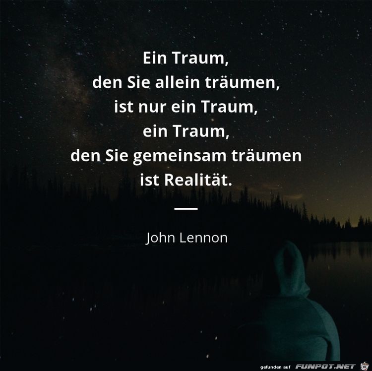 einen Traum den Sie allein traeumen