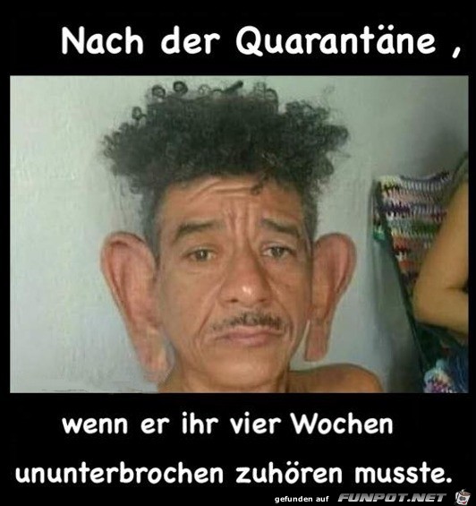 Die Ohren nach der Quarantne