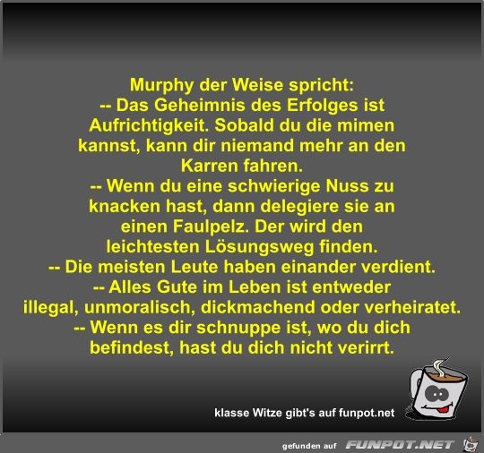 Murphy der Weise spricht