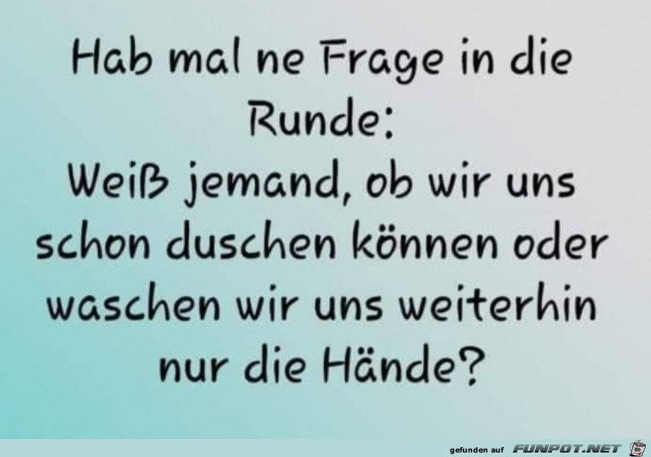 Frage an die Runde