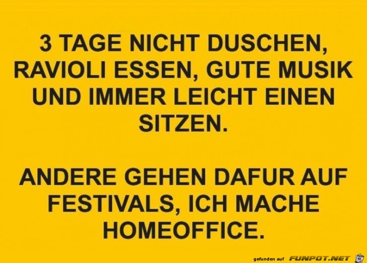 andere gehen dafr auf Festivals