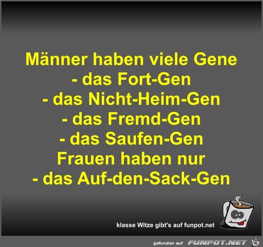 Mnner haben viele Gene