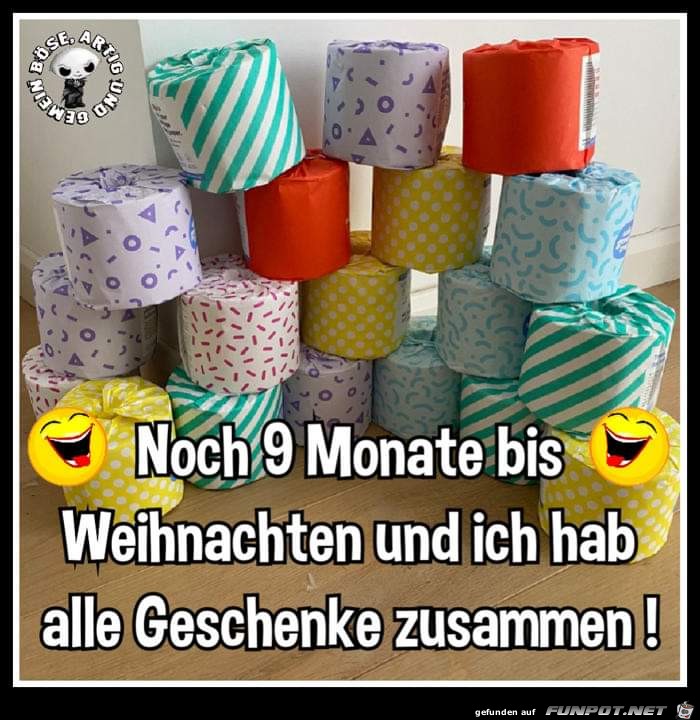 Noch 9 Monate bis Weihnachten