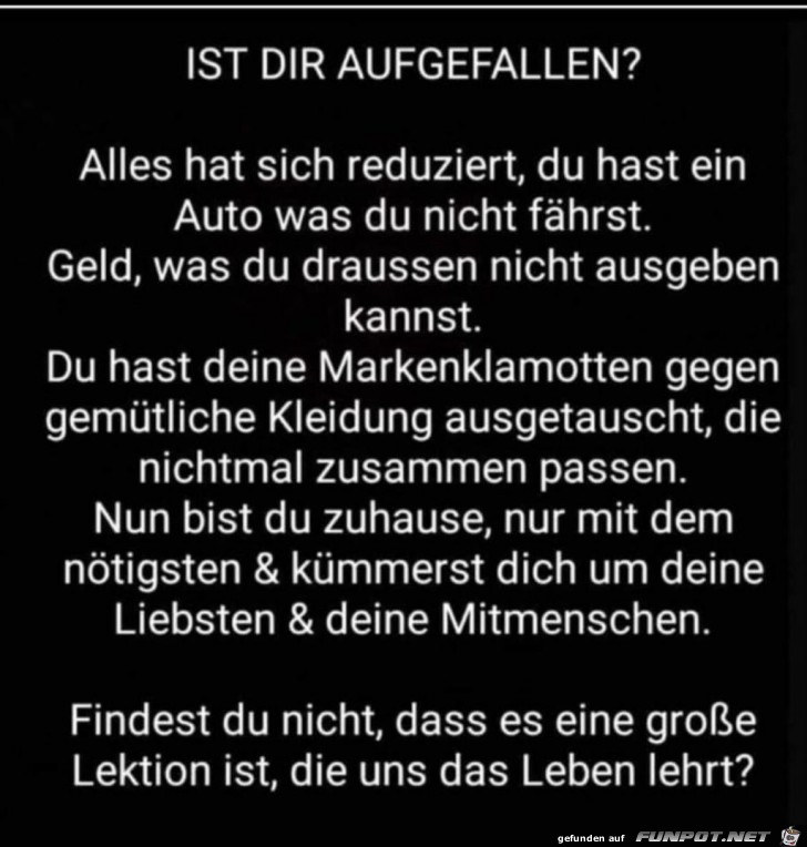 Ist dir aufgefallen?