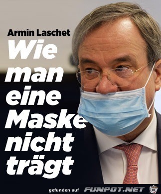 Wie man eine Maske nicht trgt