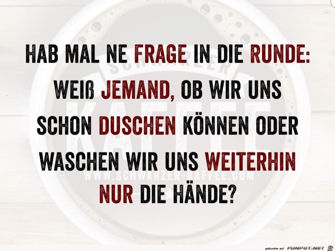 lustiger Spruch: 'Hände waschen