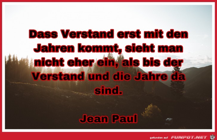 dass verstand erst