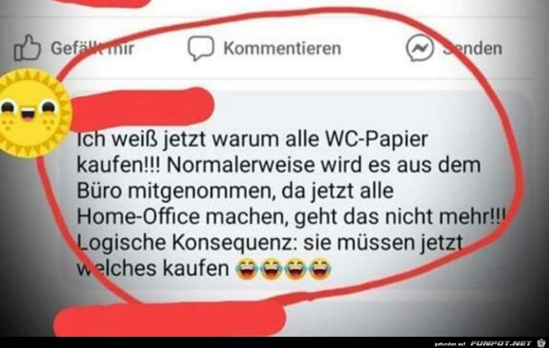 Jetzt ist klar, weshalb alle so viel Klopapier kaufen