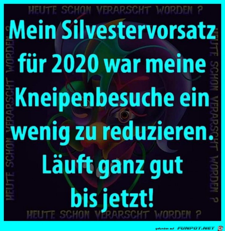 Silvestervorsatz von 2020