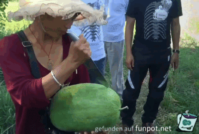 So schneidet man eine Melone