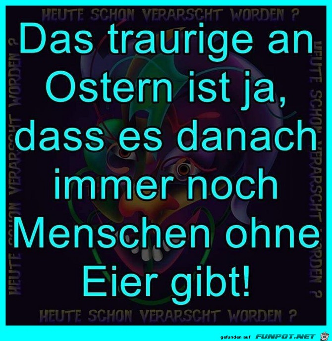 Traurig an Ostern