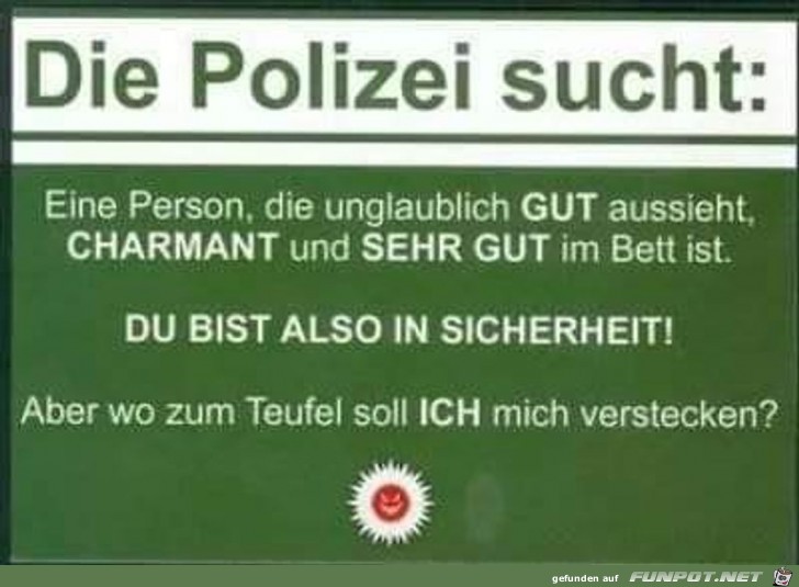 Die Polizei sucht