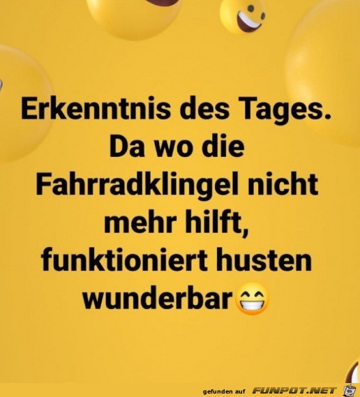 Wenn die Fahrradklingel nicht mehr hilft