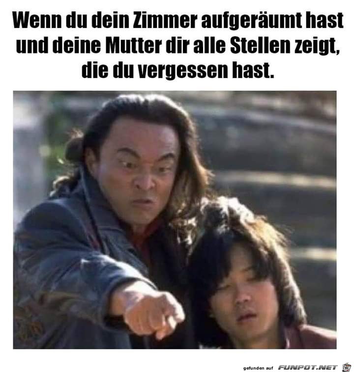 Zimmer aufrumen