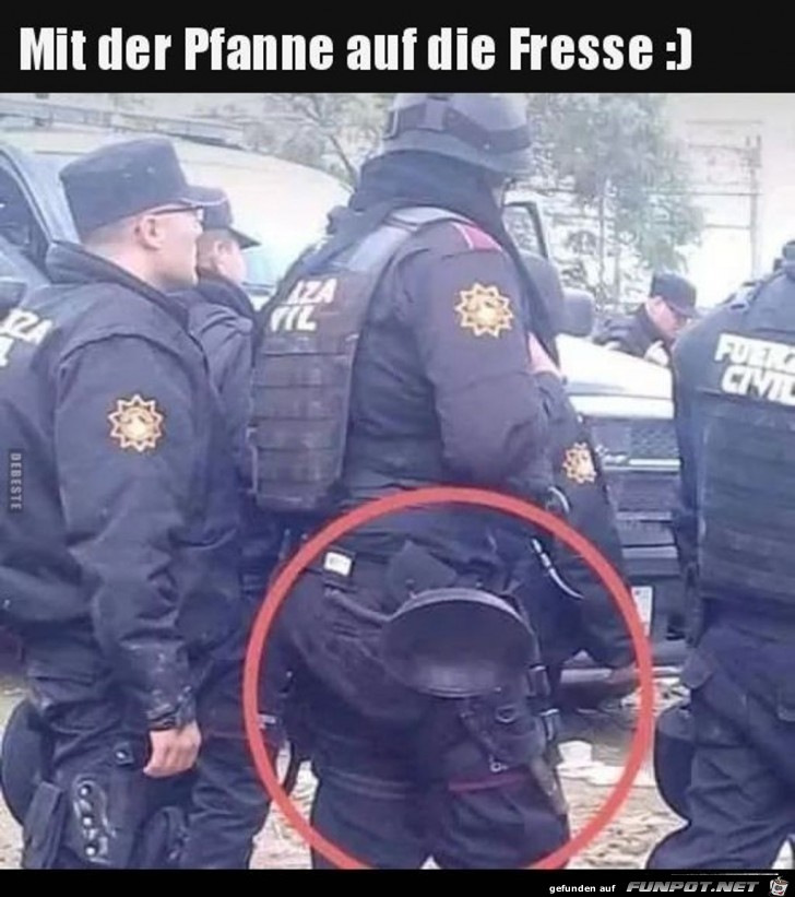 Mit der Pfanne auf die Fresse