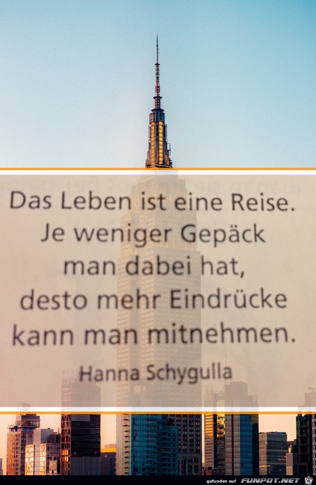 das Leben ist eine Reise