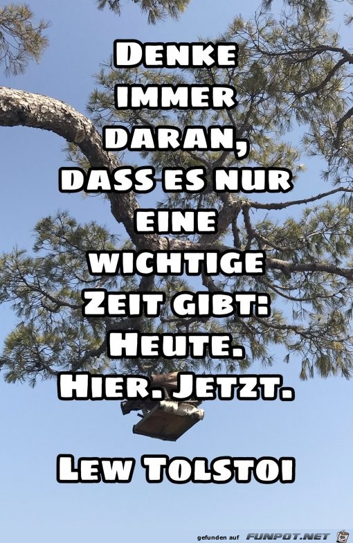 denke immer daran...