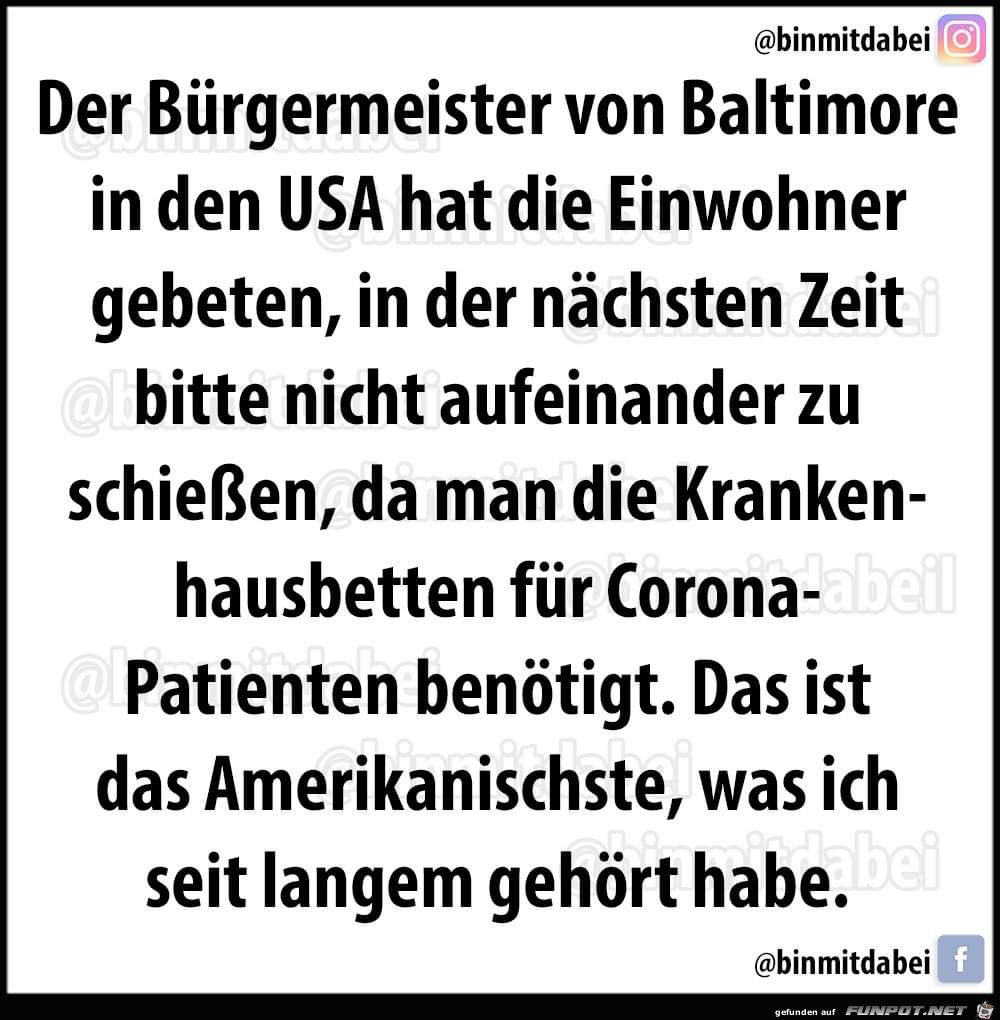 USA - Bitte an die Einwohner