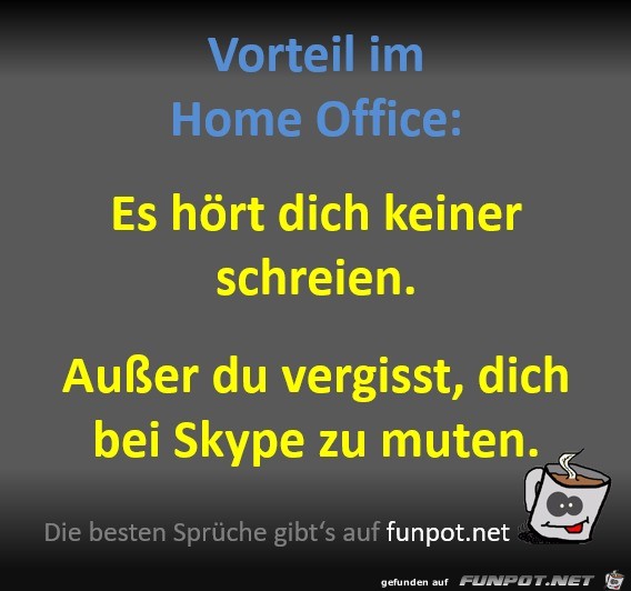 Vorteil im Home Office