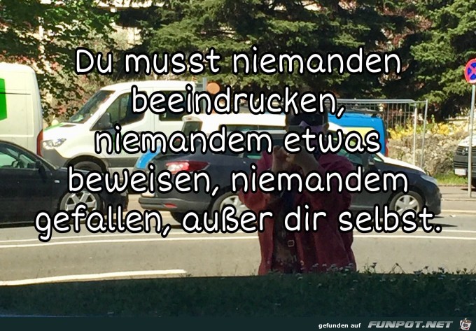 du musst niemanden