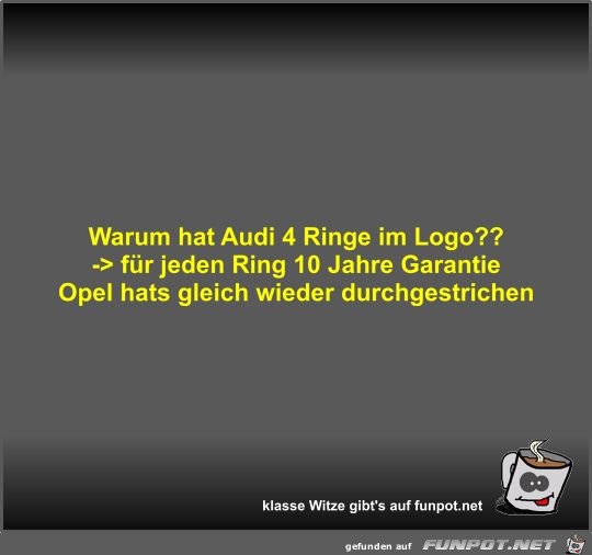 Warum hat Audi 4 Ringe im Logo?