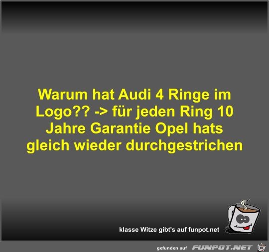 Warum hat Audi 4 Ringe im Logo?