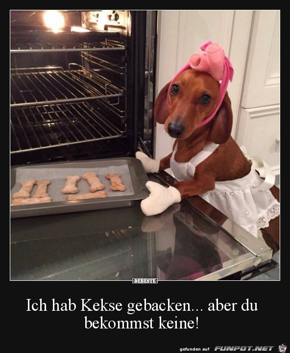 Ich habe Kekse gebacken