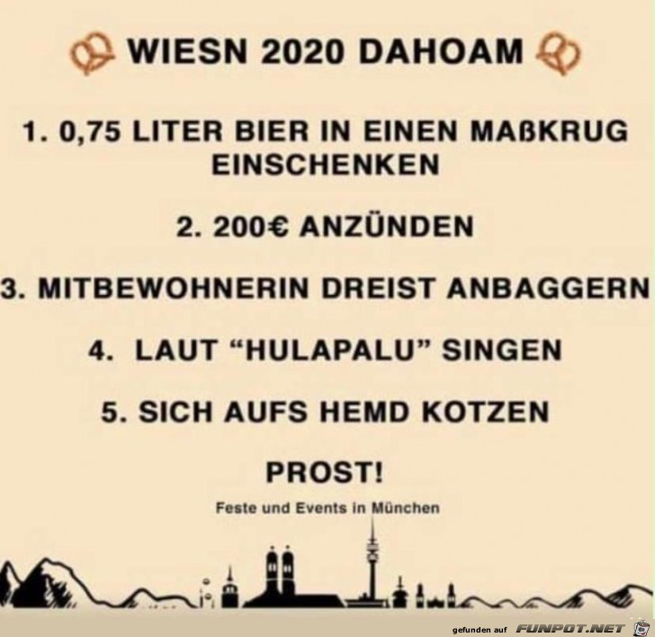 Wiesn 2020 dahoam Wiesn 2020 dahoam