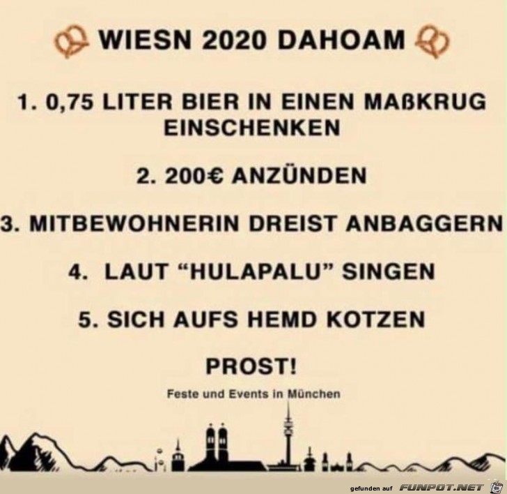 Wiesn 2020 dahoam