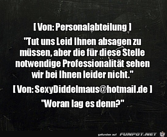 Wenig professionell