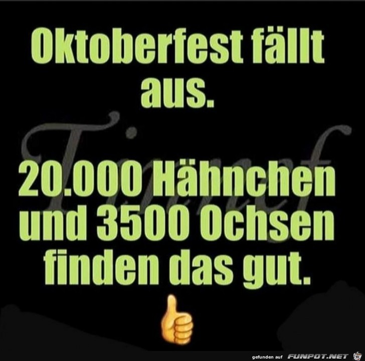 Oktoberfest fllt aus 