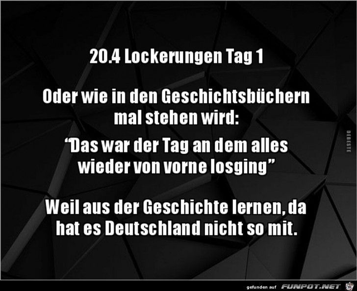 20.4. Lockerung Tag 1 20.4. Lockerung Tag 1